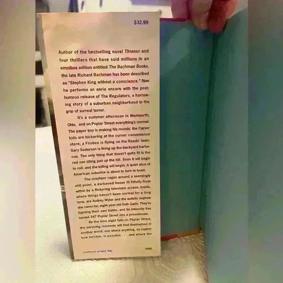 The Regulators by Richard Bachman (Stephen  King) Hardcover Book - Picture 2 of 8